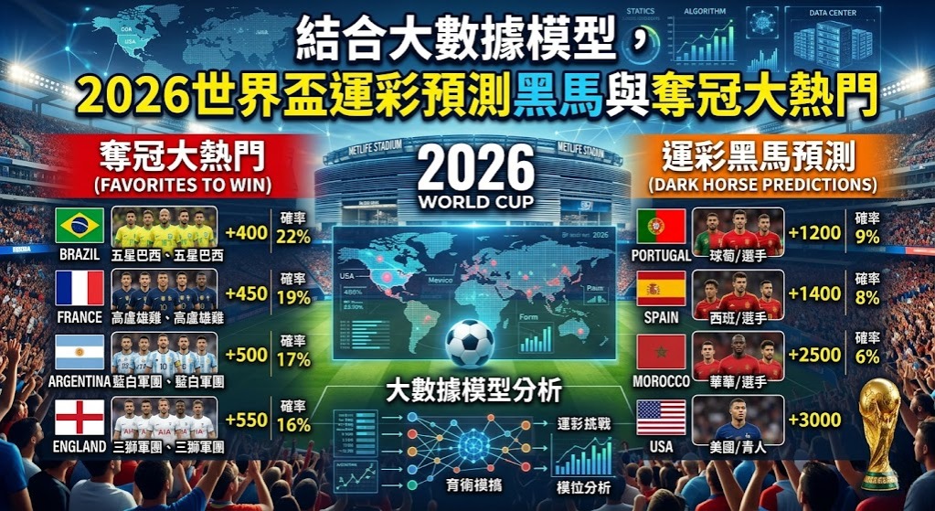 2026世界盃運彩預測黑馬與奪冠大熱門